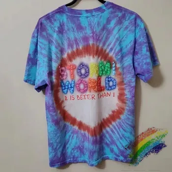 

2020ss Astroworld Travis Scott Cactus Jack Stormi 2 Party Tie Dye Tee Men Women Best-Quality Summer Style t-shirts