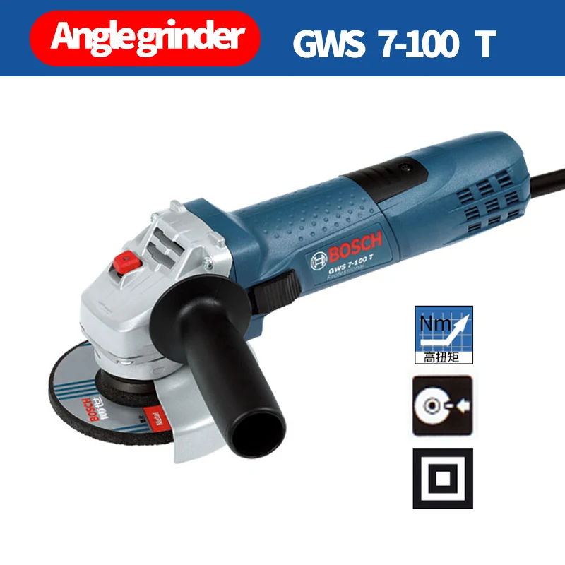 Bosch GWS Series Angle Grinder Metal Cutting Polishing Machine Upgrade New Metal Polishing Machine - Цвет: GWS 7-100T