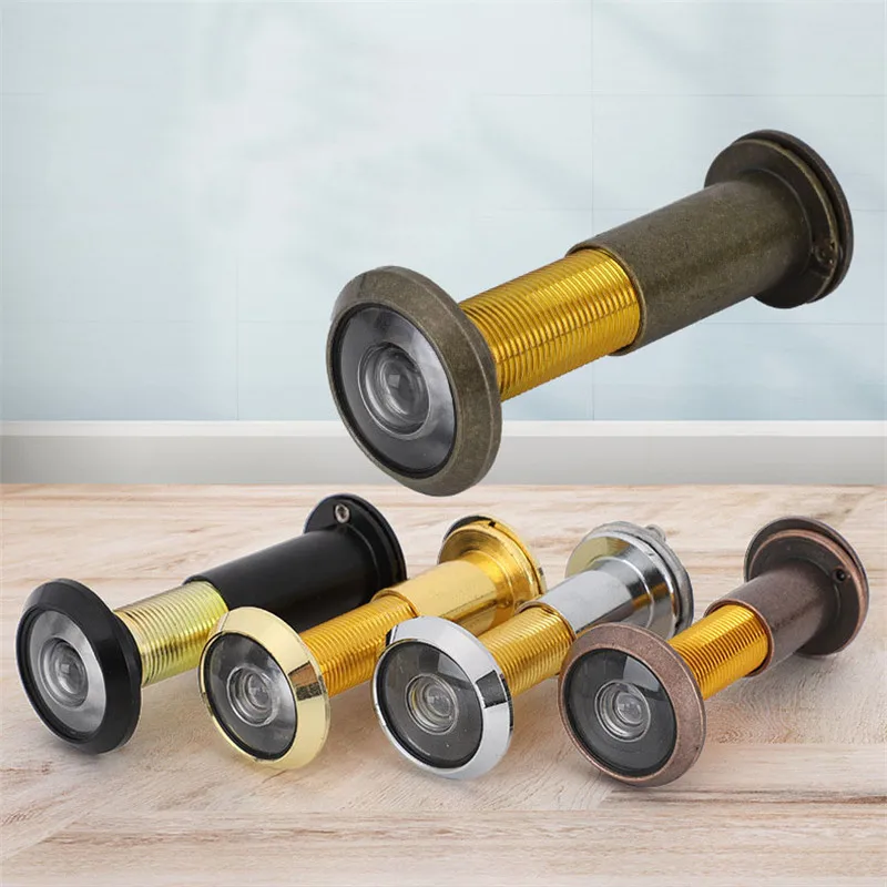 200 Degree Wide Angle Adjustable Door Eye Home Security Door Viewer Peephole Security Door Viewers Glass Lens Hardware Tools