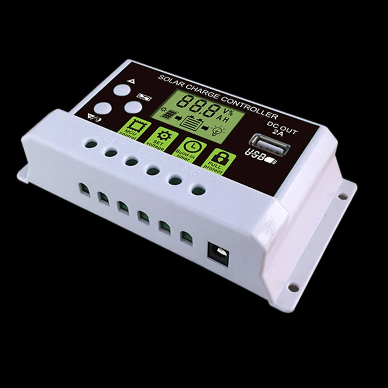 ЖК-дисплей ШИМ USB Панели солнечные Батарея регулятор заряда аккумулятора 12/24V