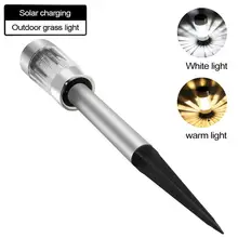 Светодиодный светильник на солнечной батарее, съемный светильник для дорожки, садовый декор, серый водонепроницаемый светильник на солнечной энергии