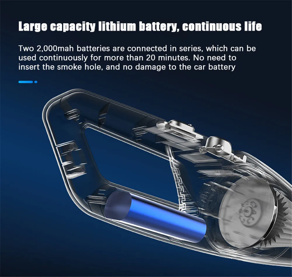 Автомобильный пылесос, мощный, беспроводной, перезаряжаемый, ручной, портативный пылесос, для автомобиля, домашний, двойного назначения, влажный, сухой, пылесос, X2-001C