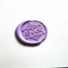 Инициалы воск печати свадебные invitaiton сургучные печати комплект вечерние штампы- элегантный пользовательский дизайн 2