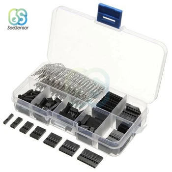 

310pcs/Set 2.54mm Male+Female Dupont Wire Jumper Pin Header Connector Housing Kit Connector Terminal With Box 18-26AWG