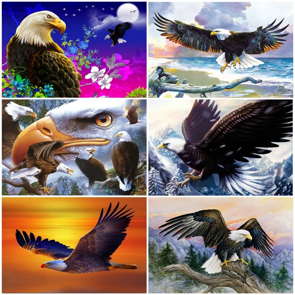 

5D DIY Diamond painting embroidery Eagle flying Painting Diamond Painting Cross Stitch Square Drill Mosaic Decoration