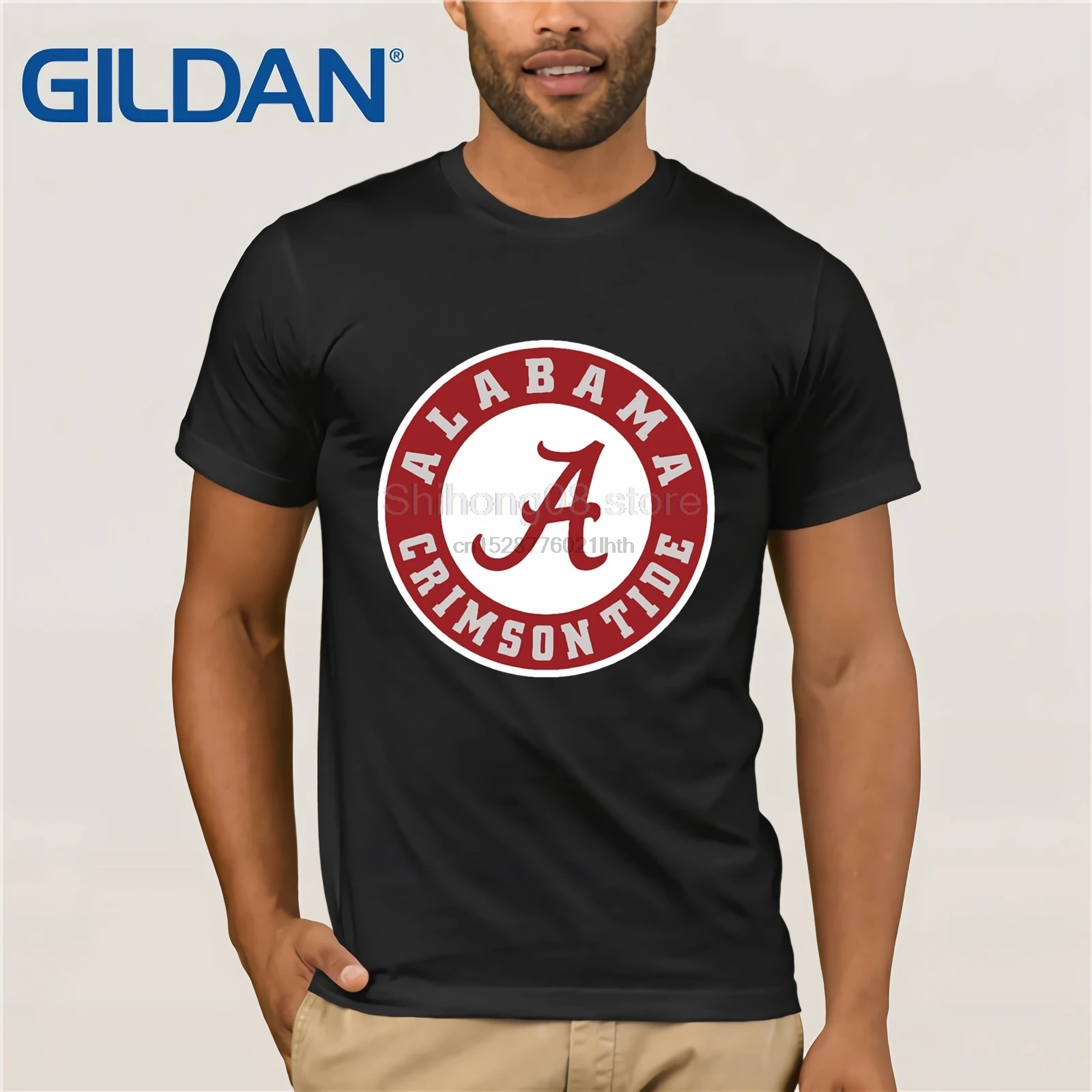 

Men Alabama Crimson Tide Logo Quick Dry T-shirt Black sun men T-shirt