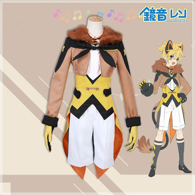 Аниме Vocaloid Kagamine Rin Kagamine Len вечерние Волшебные будущее цирковая форма косплей костюм платье для мужчин и женщин
