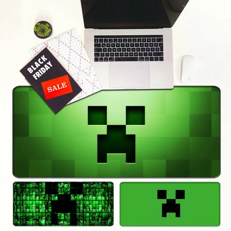 

Игровой коврик для мыши Game world Creeper, очень большой Противоскользящий компьютерный коврик для мыши с закругленными краями