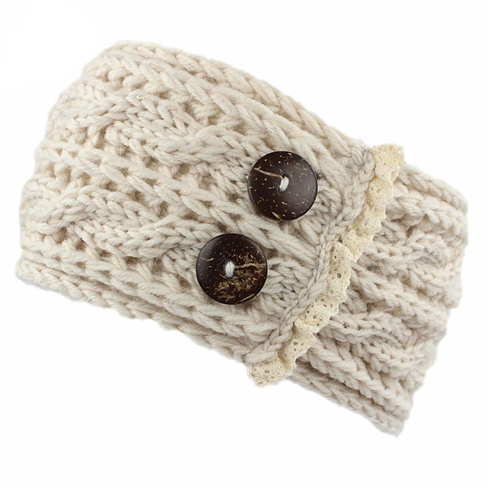  Hairbands Winter Knitted Women Diamonds Spliced Keep Hairbands Winter Warm Solid Handmade Keep Warm Headbands 1111