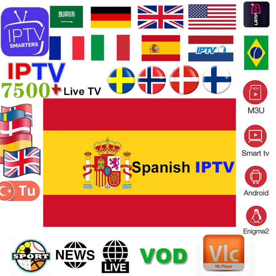 IP tv M3u подписка Португалия включает VOD Горячие каналы испанский Италия VOD арабский Премиум для Android Box Enigma2 Smart tv PC