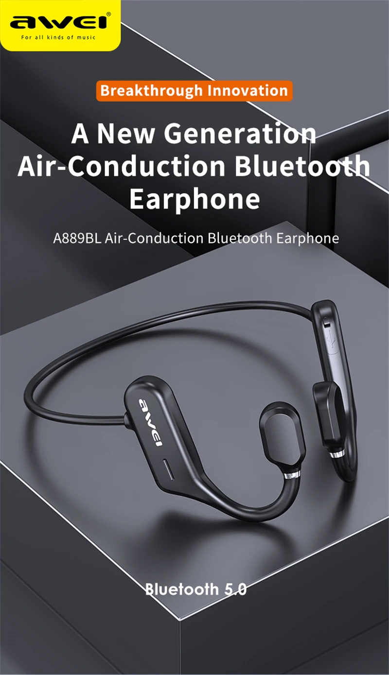 Awei A889BL Air Conduction Sport Wireless Headset description image