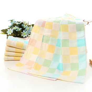 

Pure Cotton 32 Unit Plaid Double Layer Gauze Kids' Towel