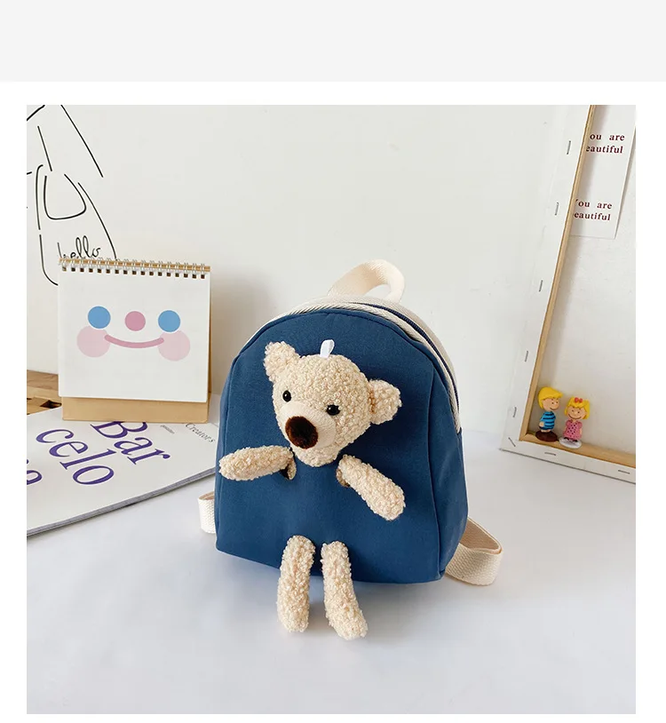 Mochila de urso de pelúcia para crianças,