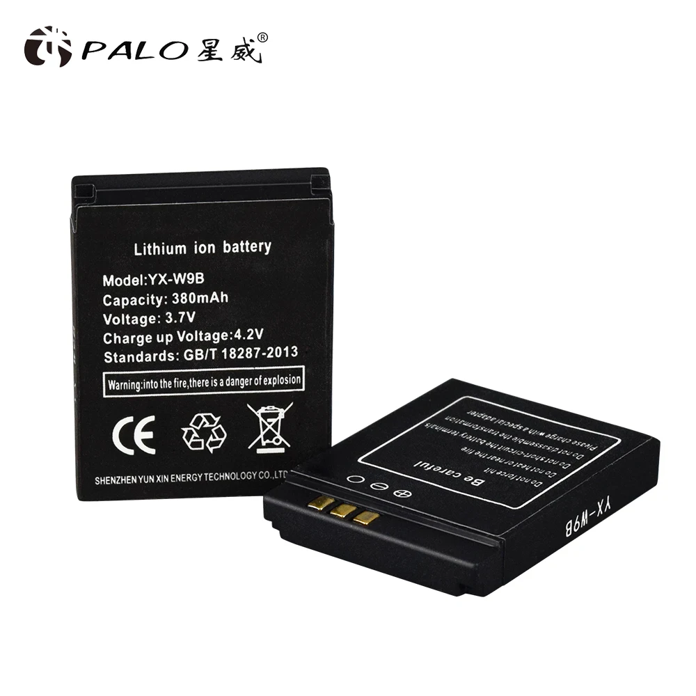 

PALO rechargeable smart watch battery For Smart Watch DZ09 SmartWatch Battery Rechargeable 3.7V 380mAh for DZ09 QW09 W8 A1 V8 X6