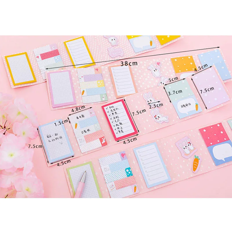 1 упаковка розовый Kawaii bunny sticky notes N times sticky notes кролик Memo креативный блокнот школьные принадлежности подарки для детей