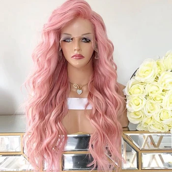 

180Density Pink Color Human Hair 13x6 Lace Front Wigs Transparent Lace Full Lace Body Wave Blonde Human Hair Wigs Pre Plcuked
