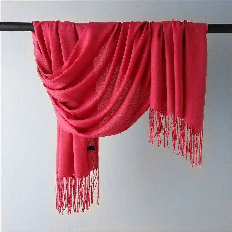 Однотонный кашемировый шарф с принтом Cachecol Foulard мужчины женщины пары хиджаб с бахромой кашемировый палантин пончо Echarpe