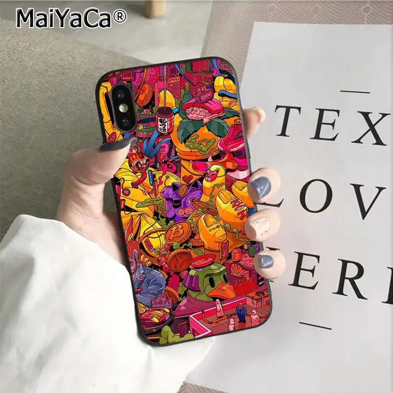 A6 MaiYaCa японский мультфильм pub волна Аниме Дракон Новое поступление чехол для сотового телефона Apple iPhone 8 7 6 6S Plus X XS MAX 5 5S SE XR - Цвет: A6