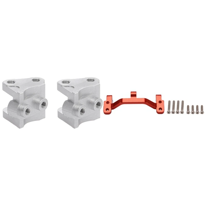 

1set for WPL C24 C14 C14K C24K 1/16RC Front and Rear Rod Bracket Mount Red & 2PCS Metal Shock Absorbers Bracket