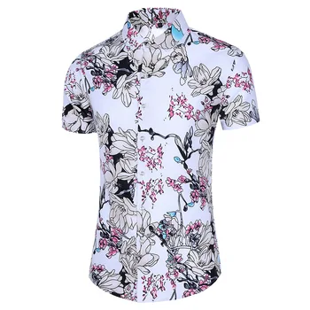 

HOHO 2020 Summer Men's Casual Beach Short-sleeved Shirt Youth Torrid Zone Holiday Printed Shirt