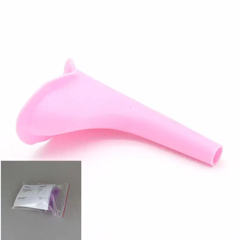 Универсальная Женская емкость для мочи путешествия на открытом воздухе Пешие прогулки автомобиль стоячий туалет для дам портативная ручка Женская Повседневная мочалка воронка - Название цвета: Розовый