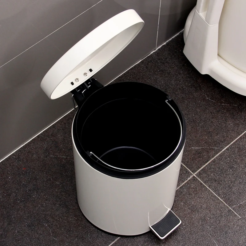 3L Trash Can Kitchen Living Room Office Garbage Dust Bin Bathroom Storage Rubbish Bucket Storage Box Pedal Waste Bin