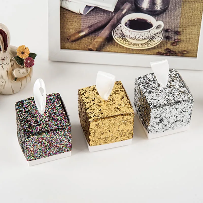 20 шт. новая коробка для конфет креативная индивидуальность европейские сахарные макароны коробка для шоколада с блестками коробки для свадебного дня рождения поставки