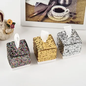 

20PCS New Candy Box Creative Personality European Sugar Macarons Chocolate Box Sequin Boxes Wedding Birthday Party Supplies