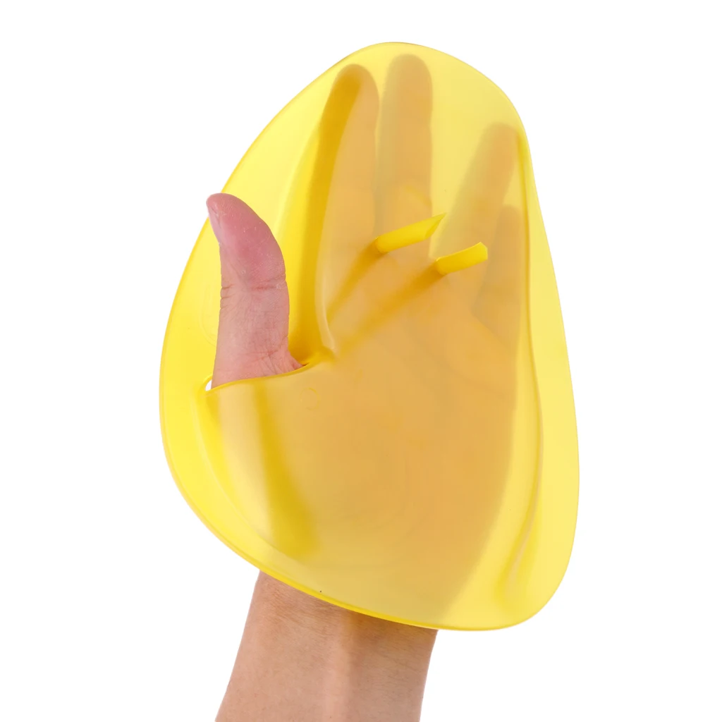 1 Pair Swimming Surfing Diving Aquatic Fitness Water Resistance Training Hand Paddles Flippers Webbed Gloves - S /M