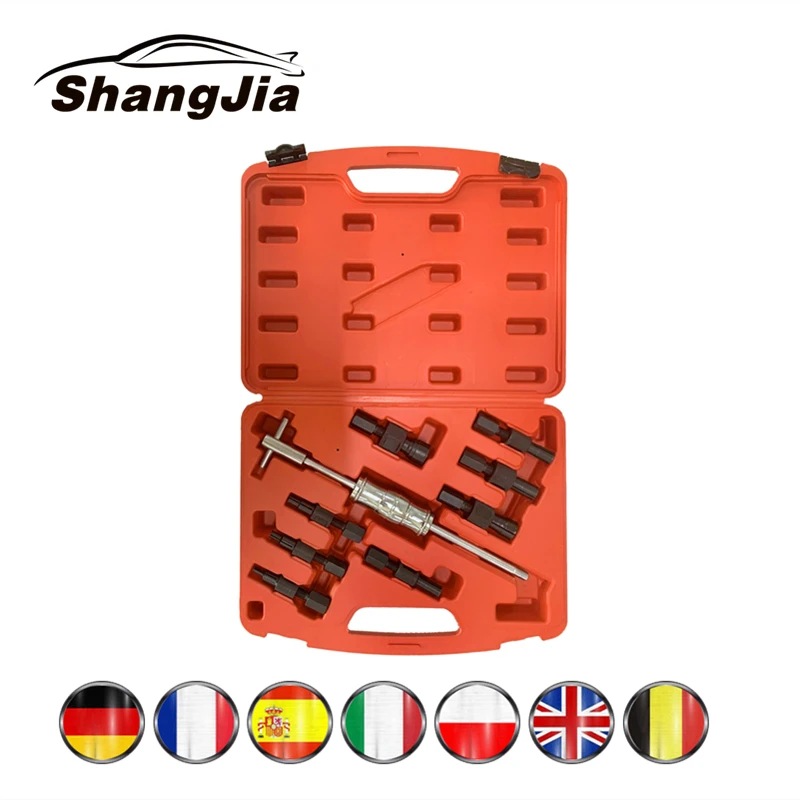 Comprar 9 Uds. Separador de cojinetes para coche Extractor de cojinetes y convertidor 9 orificios interiores Kit de herramientas de reparación automática cojinete Herramienta de extracción
