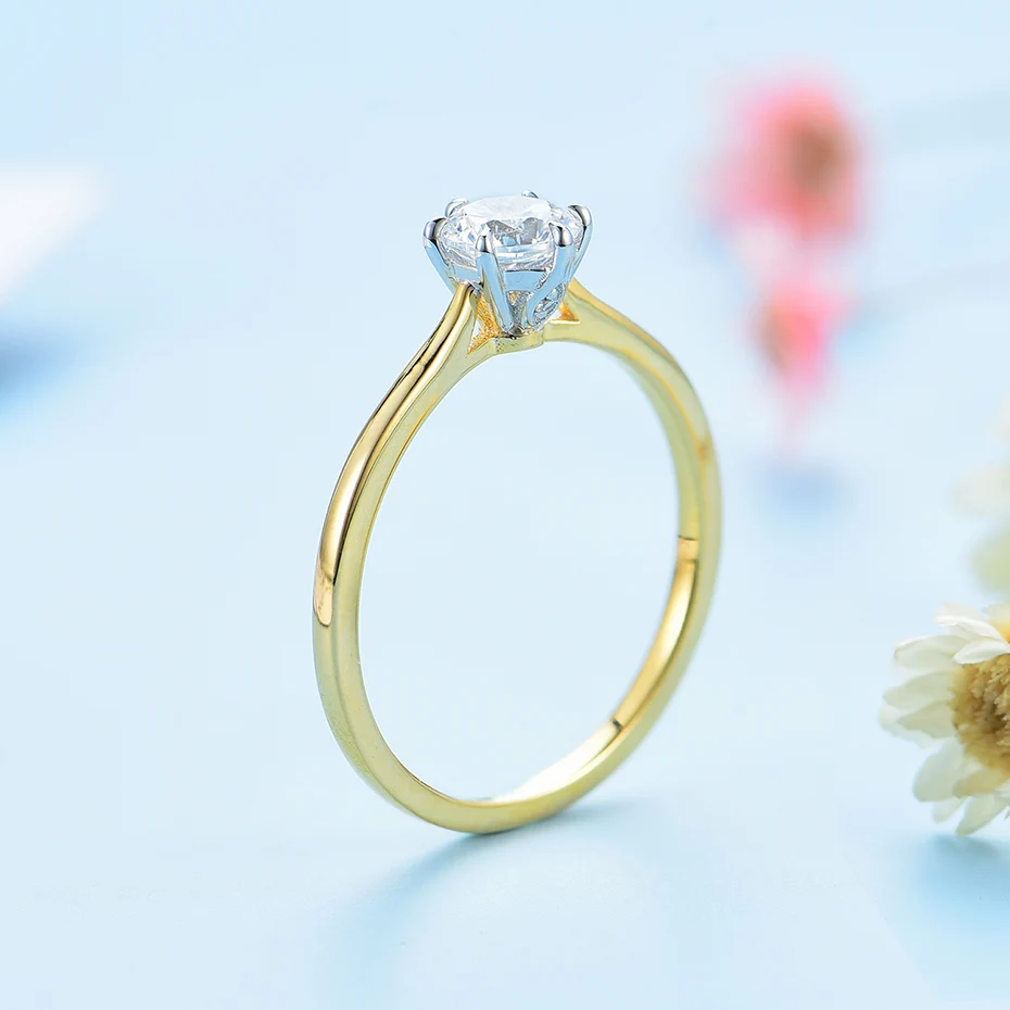 14k Yellow Gold Solitaire Engagement Ring | Solid Gold