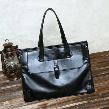 

Brand Men leather Laptop Bag Briefcase Fashion Men's Business Bags Casual Leather Messenger Bag for Men Classic computer bag