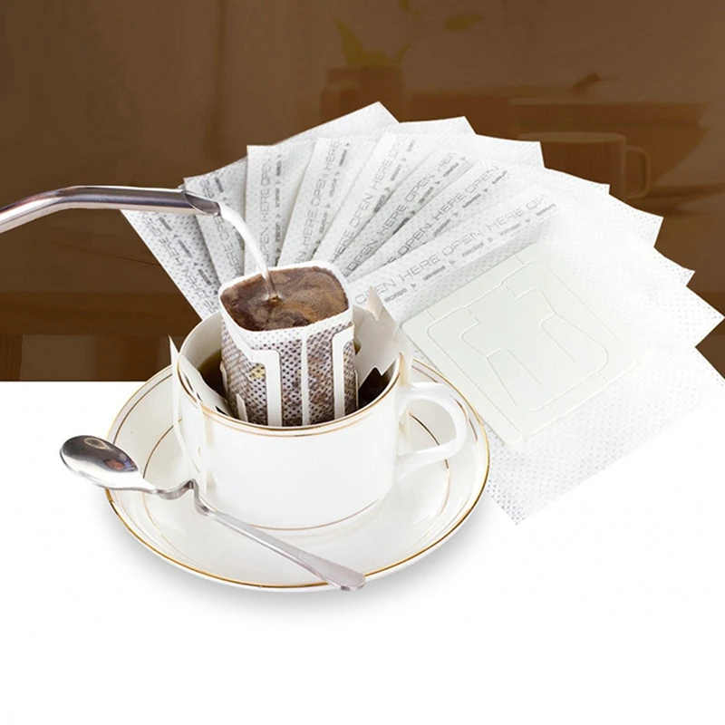 

200 Pcs Portable Drip Coffee Powder Paper Filters Hanging Ear Drip Bag Filter-ABUX