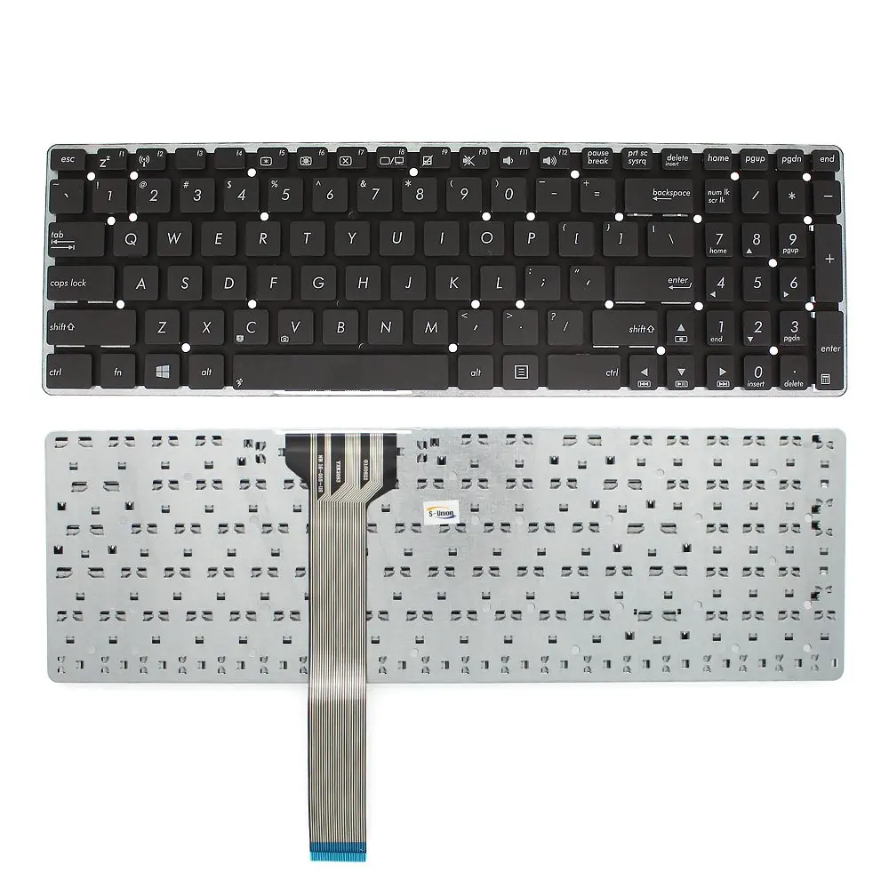 Клавиатура для ноутбука ASUS K55V K55VM K55VD A55V A55VJ A55VD X751 0KNB0-554 черная раскладка США