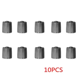 10 - Piece Set of Gray Creative Tire Valve Stem Caps with Gasket - Universal Exterior Car Accessories (Dark Grey)