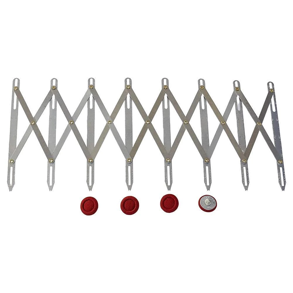 Metal Telescopic Limit Ruler Sewing Ruler Rule Gauge Expanding