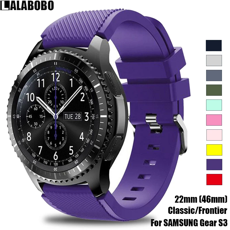 Ремешок для Samsung Gear S3 Frontier/Classic Huawei Watch GT2 GT2e браслет samsung Galaxy 46 мм 22 мм|Ремешки часов|