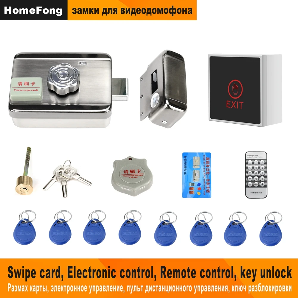 US $68.68 Homefong Electronic Door Lock for Video Intercom Support Video Door Phone Remote Unlock Home Door Access Control Security System
