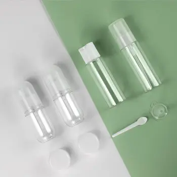 

8Pcs Travel Bottles Jar Set Leak Proof Refillable Plastic Pump Spray Lotion Shower Gels Container Dispender Clear Cosmetic Tools