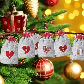 

2020 New Year Gift Santa Sacks Personalized Large Santa Claus Bag Custom Christmas Linen Gift Bags Drawstring Cotton Pouch
