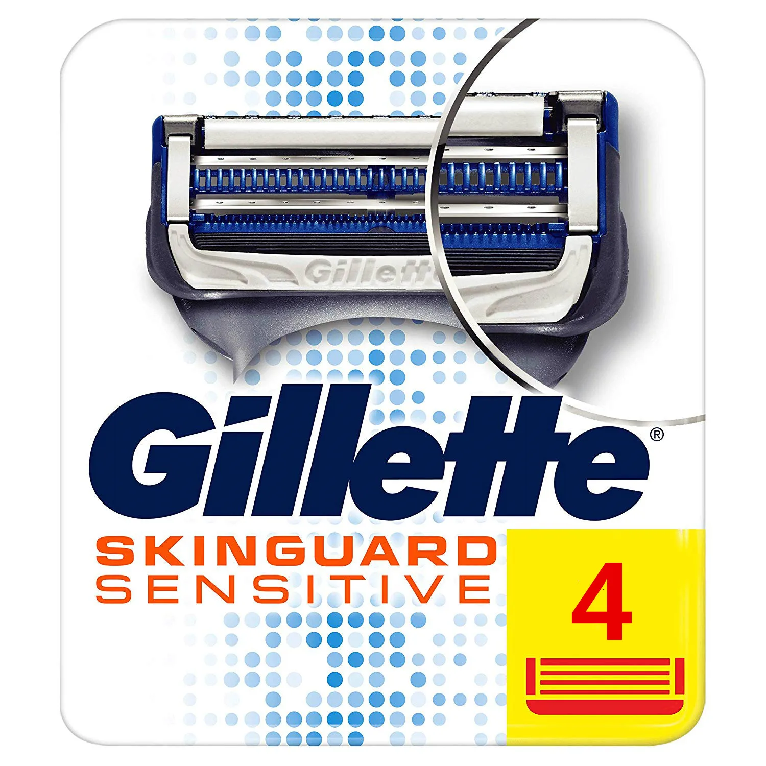 

Removable Razor Blades for Men Gillette Fusion SKINGUARD Blade for Shaving 4 Replaceable Cassette Cartridge Fusion Cassettes