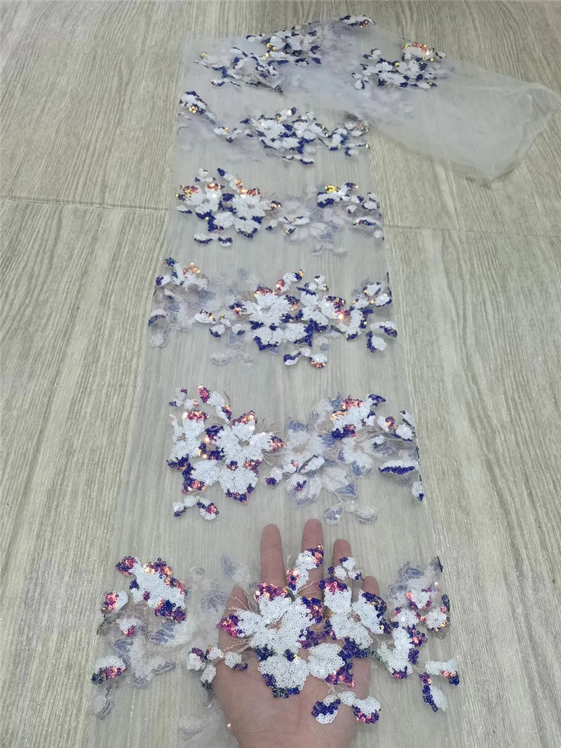 Good looking15JRB-121408 Nigerian Lace Fabric Top Sale Fashion Embroidery Tulle Sequins Material for Wedding or Party Show Dress | Дом и сад
