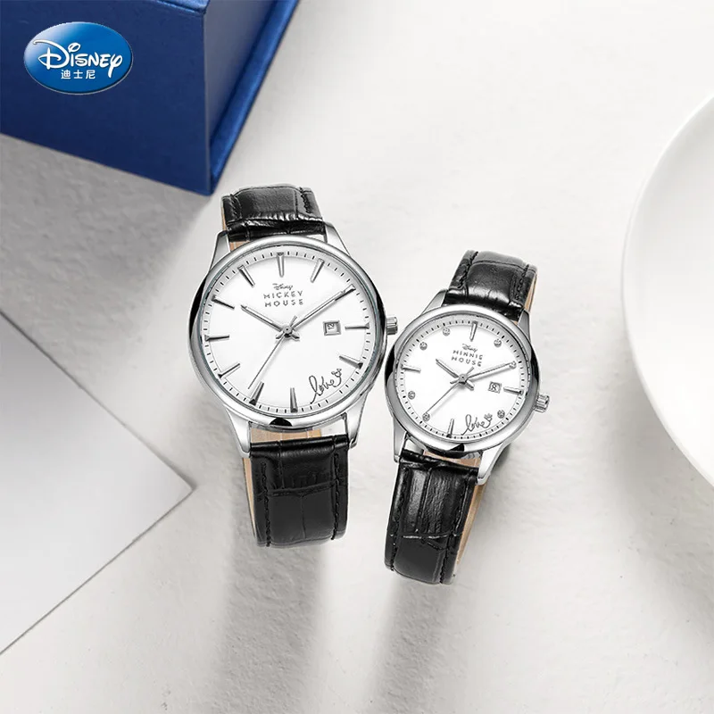 Disney Fashion Простые часы для пар женские наручные с Микки Маусом подарки мужчин и