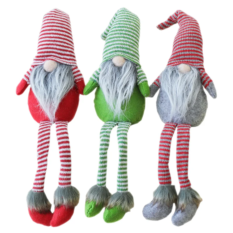 Новые горячие Счастливого Рождества длинные ноги шведский Санта гном плюшевые куклы эльф игрушки подарки украшения