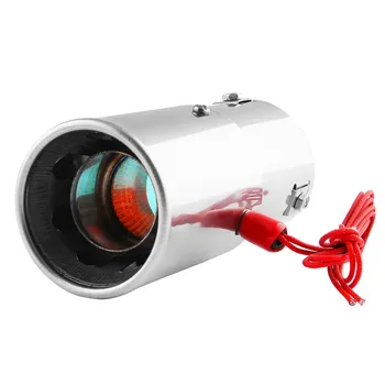 

Hot New Universal Car Auto LED Exhaust Pipe Spitfire Red Light Flaming Muffler Tip Stainless Steel