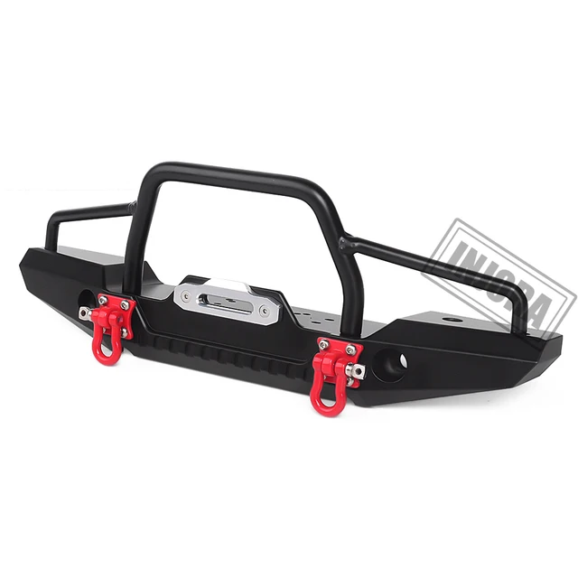 Pare-chocs Avant Aluminium Pour Crawler RC 1/10 SCX10 - Axial, MST, Style Jeep Wrangler, Dimension ~132 Mm, Montage Direct