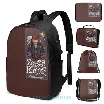 

Funny Graphic print Xena The Bitter Suite - Xena USB Charge Backpack men School bags Women bag Travel laptop bag