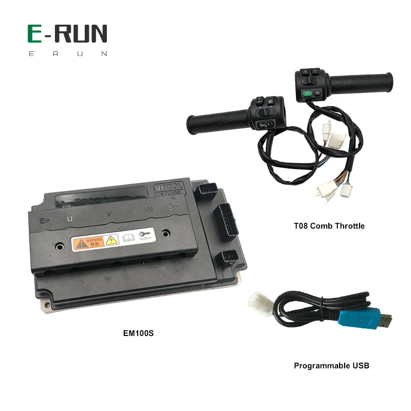 US $174.80 Sine Wave 130A PMSM EM100S Motor Controller Reverse Function With Combination Throttle For QSMotor Mid Drive 2KW