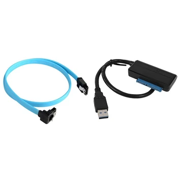 

6 Pcs Accessories: 5 Pcs 18 Inch SATA 3.0 Cable SATA3 III 6GB/S Right Angle & 1 Pcs 7+15 Pin Usb3.0 Easy Drive Cable