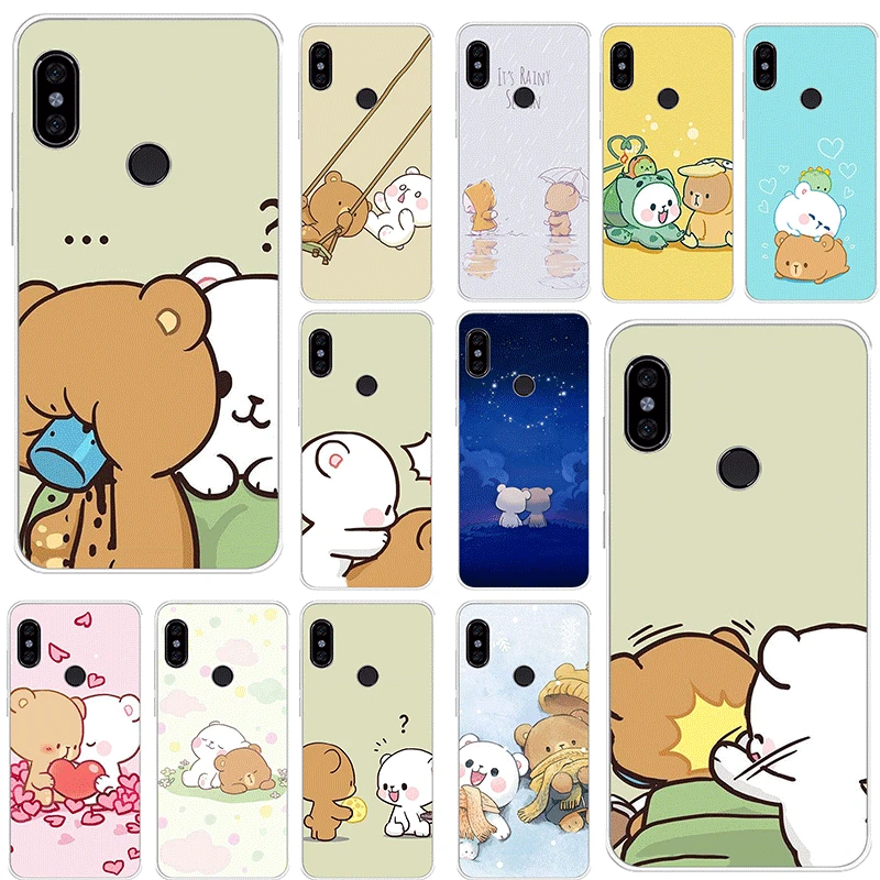 Phone Case For Xiaomi Mi 5 5S 6 Mix 2S 8 A1 A2 5X 6X Lite F1 9 9T MAX 3 A3 Pro CC9 CC9E Hard Cover Cute Bear | Мобильные телефоны и